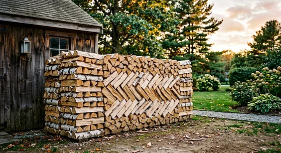 Укладка дров в Краскове, улица Южная, 6