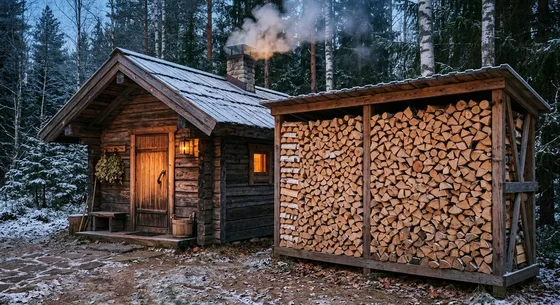 Укладка дров в Краскове, проезд Дачная, 41